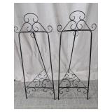 (2) Metal Scroll Plant Stands