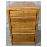 (1) Wooden Two-Drawer Filing Cabinet