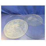 (4) Clear Round Glass Tabletop Inserts