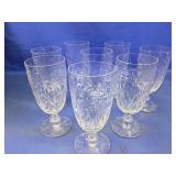 (8) Vintage Crystal Water Goblets with Storage