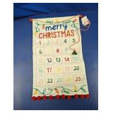 Hanging "Merry Christmas" Pocket Advent Calendar