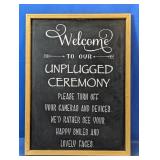 (1) Chalkboard-style Wedding Sign