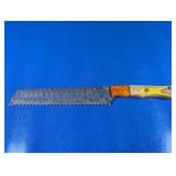 (1) Serrated Bread Knife with Patterned Blade