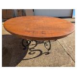 Oversized Reclaimed Wood Round Dining Table