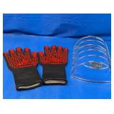 (2) Comsmart Heat Gloves & Chrome Rib Rack