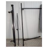 Adjustable Black Steel Bed Frame Rails Assembly