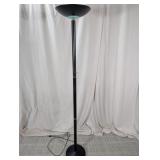 (1) Black Torchiere Floor Lamp