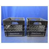 (2) Dean Foods Plastic Crates