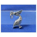 Vintage Sterling Silver Pelican Charm