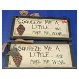 (2) Hanging Wine Themed Decorative Signs