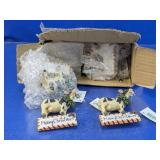 (6) Mooey Christmas Cow Ornaments