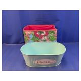 (2) Floral Storage Bin and Lily McGee Container