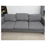 Contemporary Three-Seater Gray Sofa