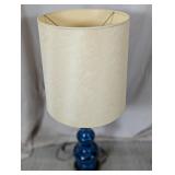 (1) Blue Table Lamp with Shade