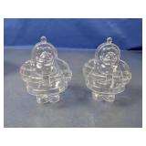 Clear Plastic Santa Ornament Halves