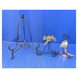 (3) Metal Wire Easel Stands