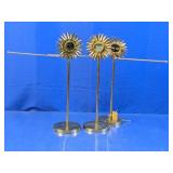 (3) Brass-Tone Sunburst Stands