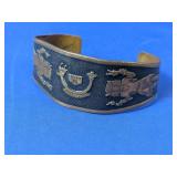 (1) Copper Etched Cuff Bracelet