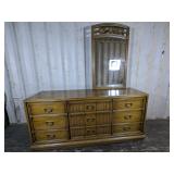 (1) Nine-Drawer Dresser w/ Mirror