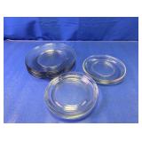 (12) Clear Glass Dinner & Salad Plates
