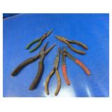 (5) Assorted Long-Nose Pliers Set