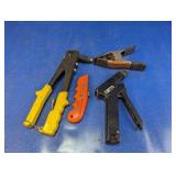 (4) Riveter, Cable Tie Gun, & Utility Tool Lot