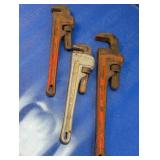 (3) RIDGID Heavy Duty Pipe Wrenches Trio