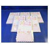 (6) Pink Scalloped Baby Shower Invitation Sets