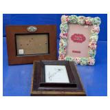 (3) Assorted Decorative Photo Frames