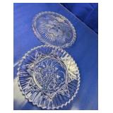 (2) Clear Glass Serving Plates