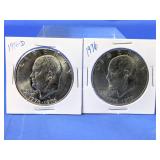 Lot of 2 U.S. 1976 Eisenhower Dollars