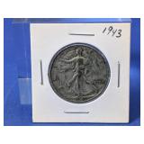 1943 WWII Era U.S. Walking Liberty 90% Silver