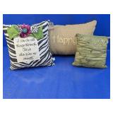 (3) Decorative Throw Pillows