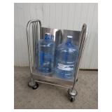Stainless Steel Water Bottle/Bus Cart on Casters