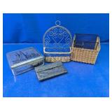 (4) Decorative Desk & Organizer Lot