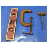 (3) Assorted Hand Tools - C-clamp & More