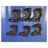 (6) HomArt Cast Metal Horse Head Plaques