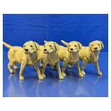 (4) Beige Dog Figurines