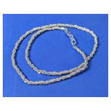 14k Yellow Gold and 925 Sterling Silver Rope