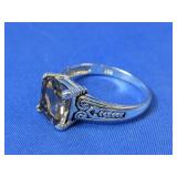 925 Sterling Silver and Smoky Quartz Ring