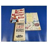 (3) Assorted Hardcover & Softcover Books