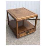 (1) Square Wooden End Table