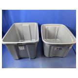 (2) 18 Gal. Plastic Storage