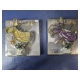 (2) GANZ Angel Stained Night Light Duo