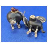 (2) Demdaco Farmhouse Folk Cat Figurines