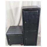 (2) Garden Ridge Black Storage Cabinets