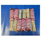 (6) Mini American Stick Flags