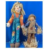 (2) Decorative Scarecrow Dolls