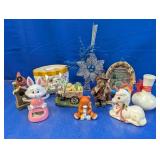 (10) Assorted Decorative Figurines & Vases