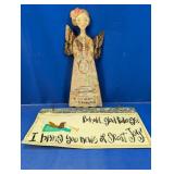(2) Angel Wall Dï¿½cor Pieces